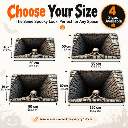 Hot sales🔥Halloween Front Door Mat – Festive 3D Visual Skull