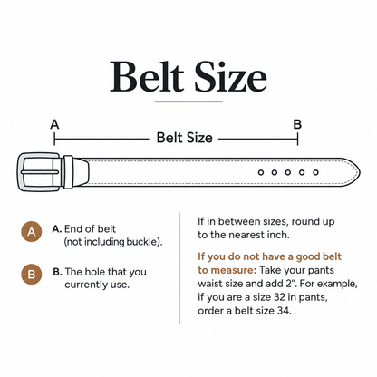 🔥Handmade Full-Grain Buffalo Leather Belt – Classic Style, Everyday Durability