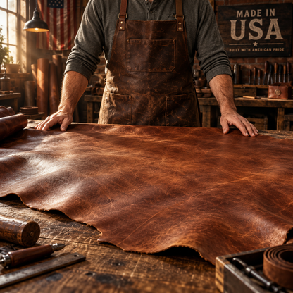 🔥Handmade Full-Grain Buffalo Leather Belt – Classic Style, Everyday Durability