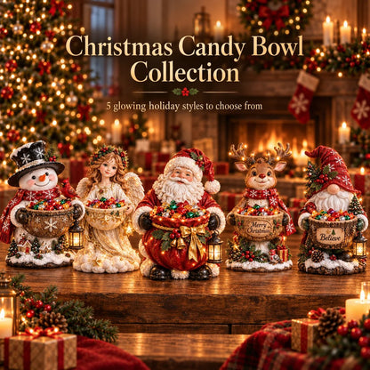 🎄 33% OFF | Lighted Christmas Candy Bowl Collection – 5 Festive Designs ✨