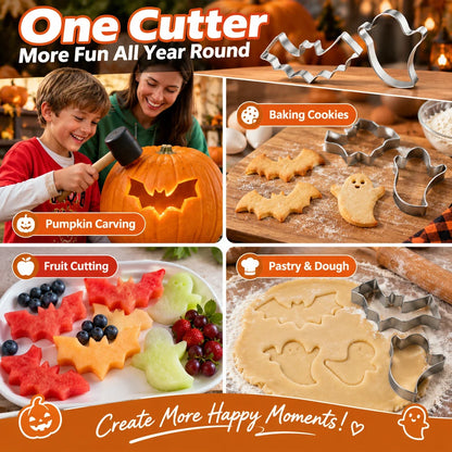 🎃 Halloween Pumpkin Carving Hammer & Shape Cutter Kit