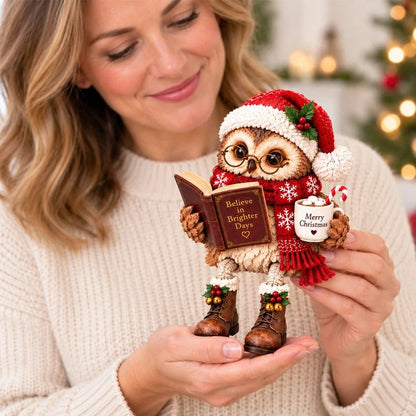🦉Reading Owl Figurine – Cozy Book Lover Décor & Thoughtful Gift