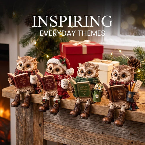 🦉Reading Owl Figurine – Cozy Book Lover Décor & Thoughtful Gift