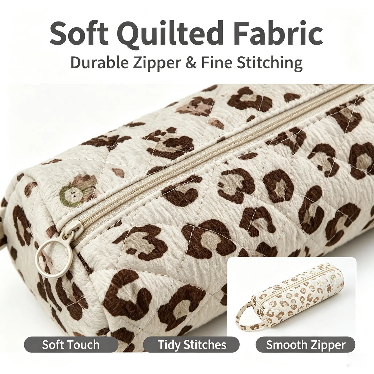💄 Quilted Large-Capacity Travel Makeup & Toiletry Bag – Stylish, Spacious & Easy to Carry 👜