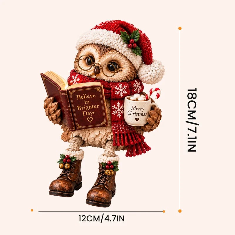 🦉Reading Owl Figurine – Cozy Book Lover Décor & Thoughtful Gift