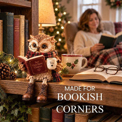 🦉Reading Owl Figurine – Cozy Book Lover Décor & Thoughtful Gift