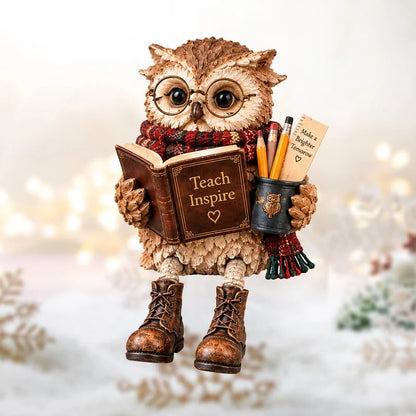 🦉Reading Owl Figurine – Cozy Book Lover Décor & Thoughtful Gift